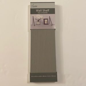 NWT Wall Shelf Gray Easy to Assemble